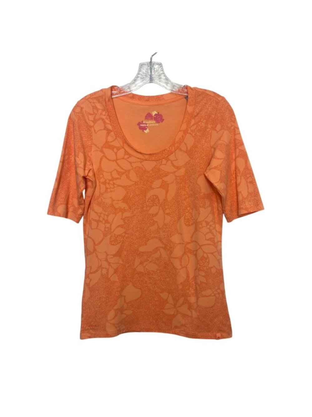 Nike ACG Floral Tshirt Womens Medium Orange Activewear Dryfit Workout Casual